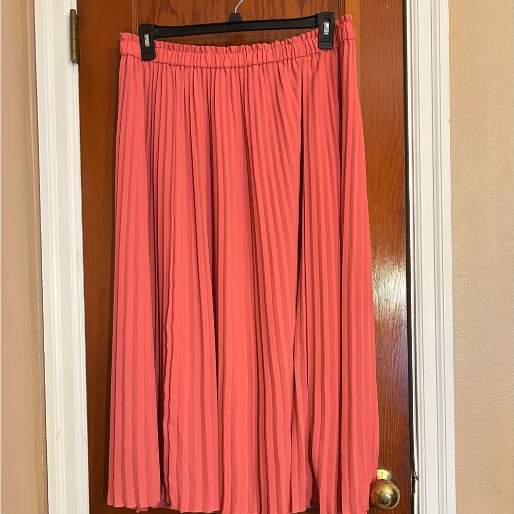 J. Crew XL Coral Midi Skirt